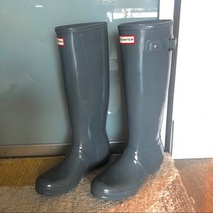 Glossy Tall Hunter Boots